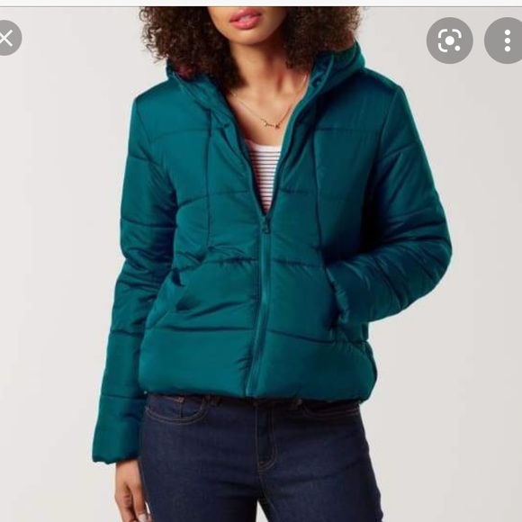 Me Jane Xl Hooded Puffer Jacket Green 